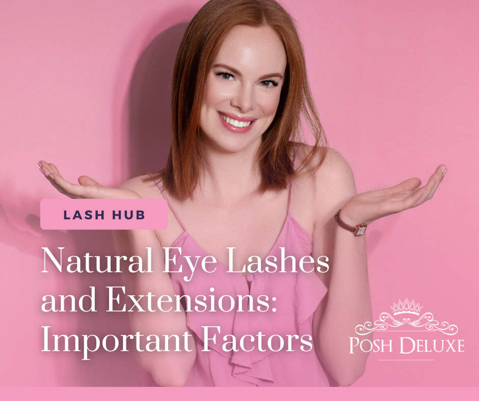 Lady with eyelash extensions.