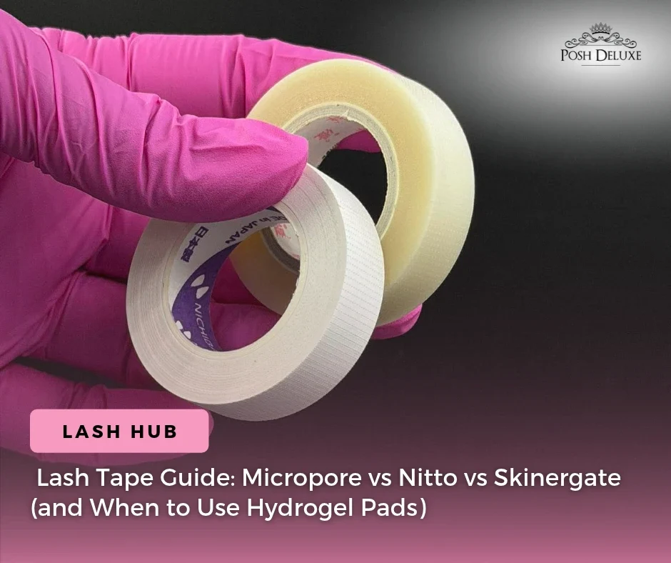 Lash Tape Guide: Micropore vs Nitto vs Skinergate (and When to Use Hydrogel Pads)