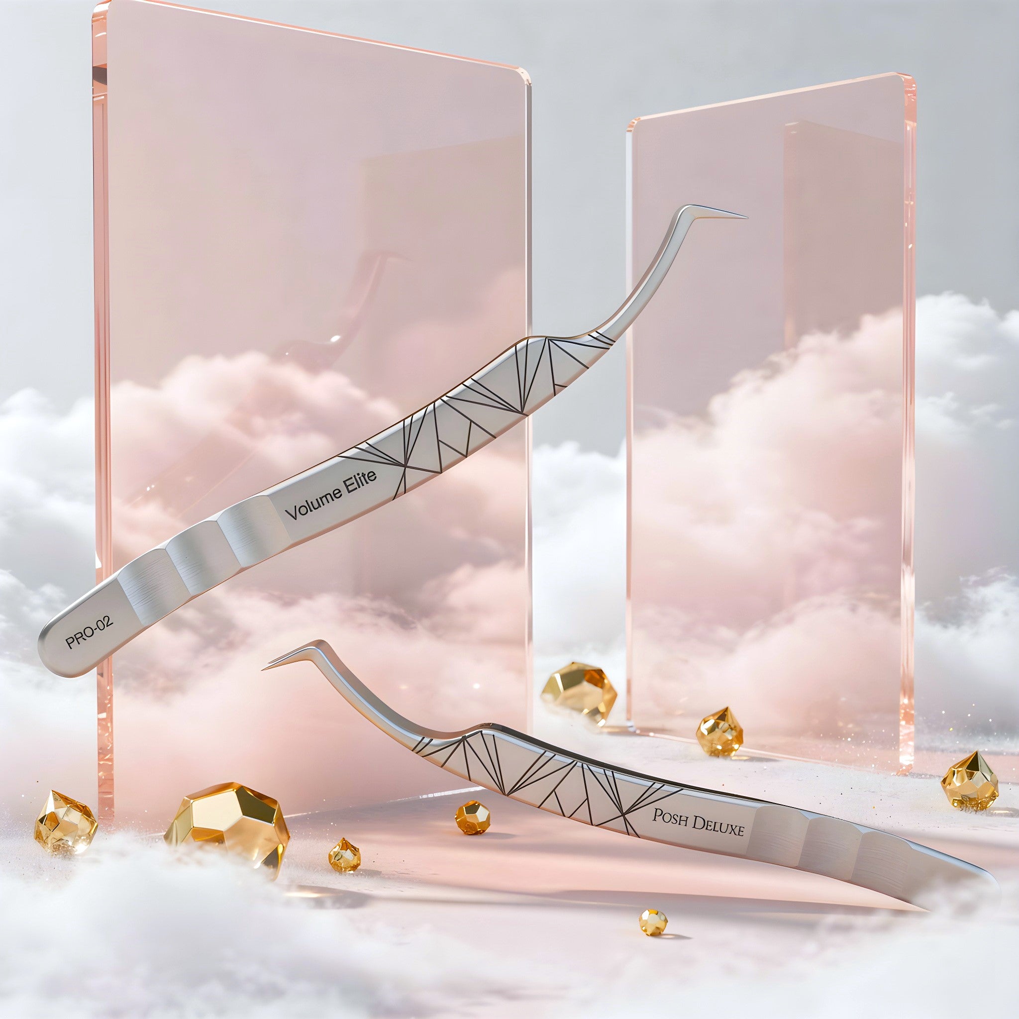 Pro-02 Crescent Volume Elite Tweezers (Nano Notch Technology)