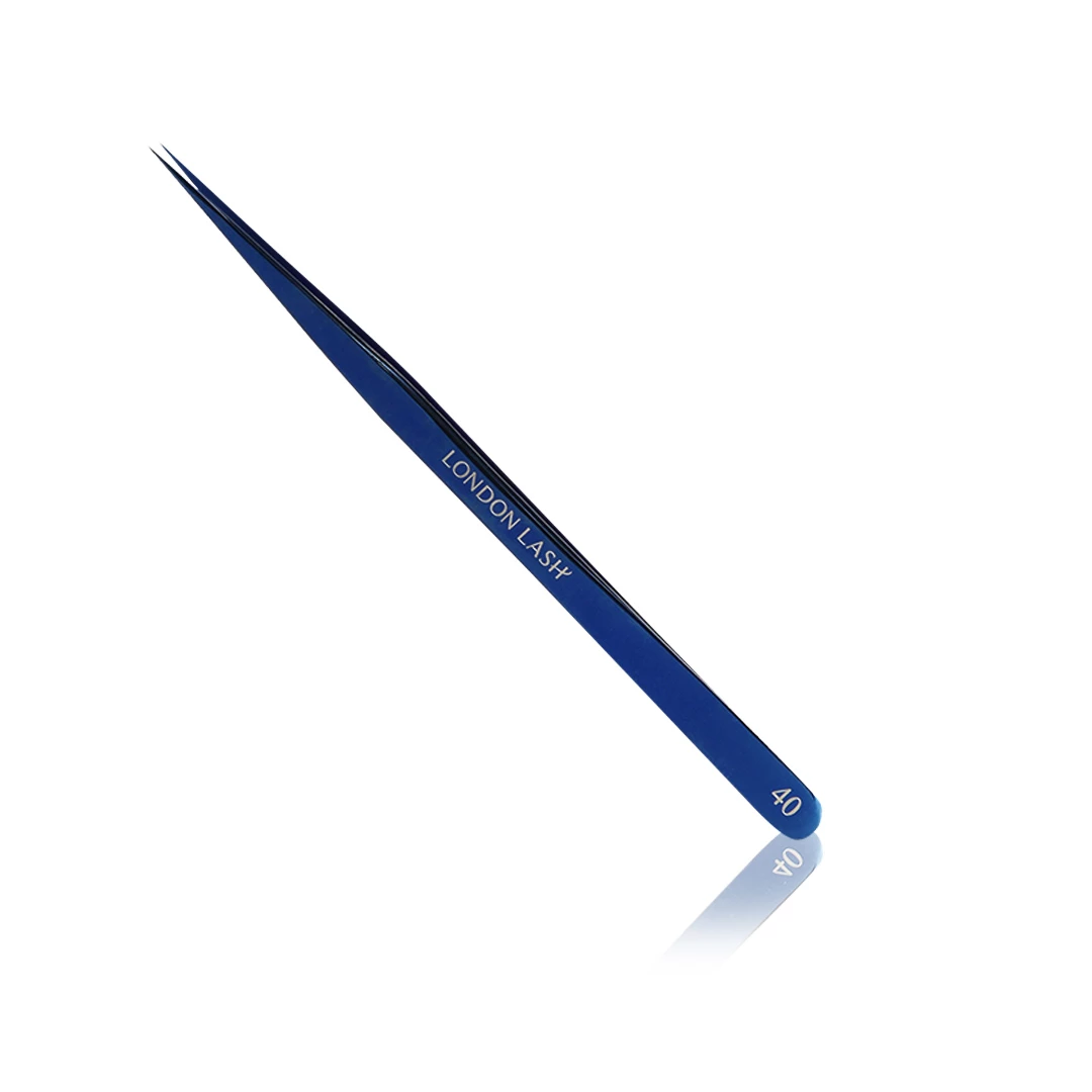 Long Straight Isolation Tweezers - Posh Deluxe Titanium Blue