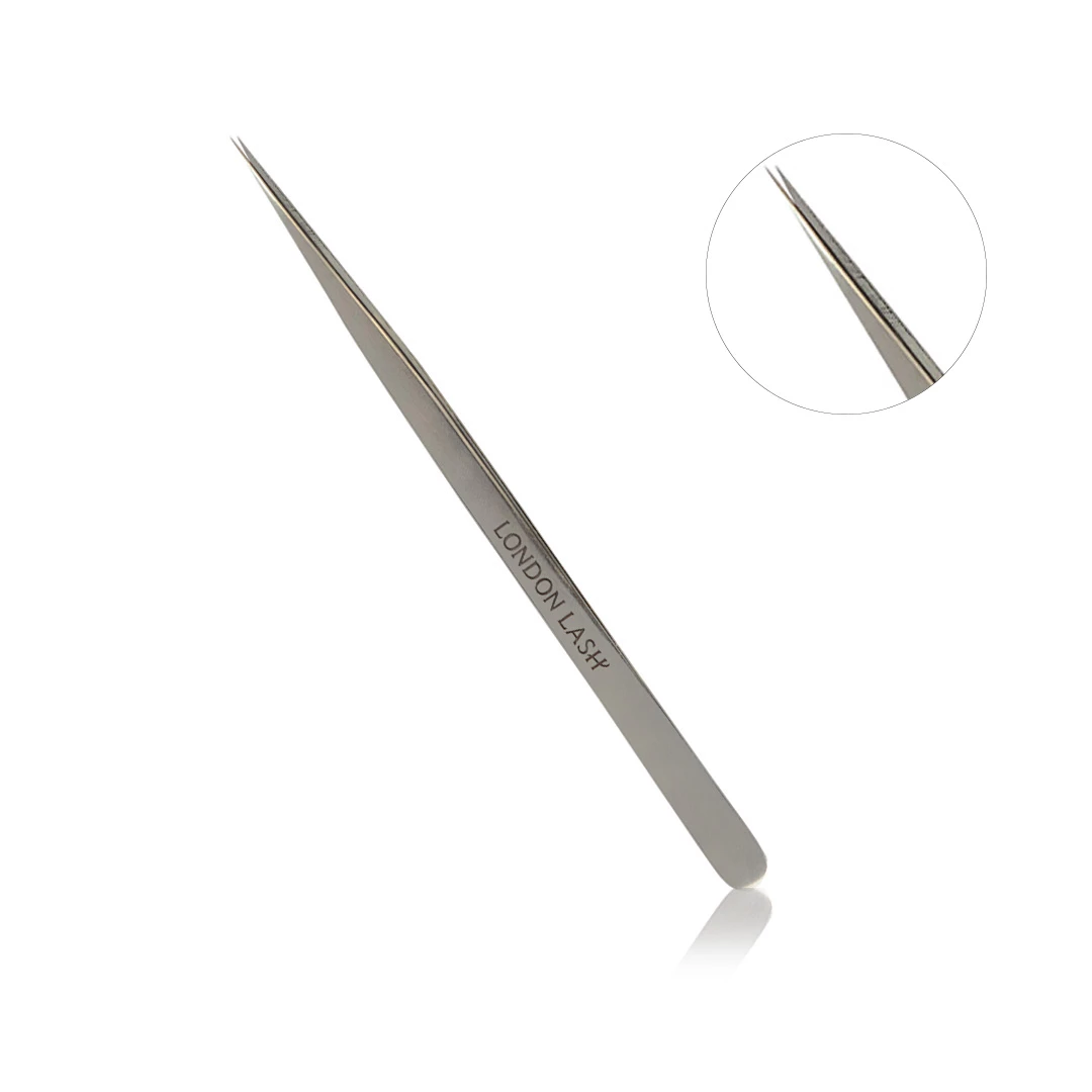 Long Straight Isolation Tweezers - Posh Deluxe Silver