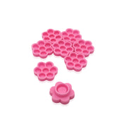 Adhesive Pink Flower Cups w/ Sticky Dots 100pcs - Posh Deluxe